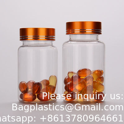 100ml 120ml 150ml 200ml 250ml 225ml Medicine Pill Bottles Transparent Plastic Pet Capsule Medicine Plastic Bottle With Cap