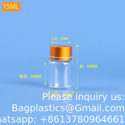 Clear Pill Bottle 30ml/80ml Plastic Medicine Containers Sample Jar With Caps Refillable Tablet Storage Holder Empty Reagent Chemical Organizers Small Travel Pill Cases For Liquid Solid