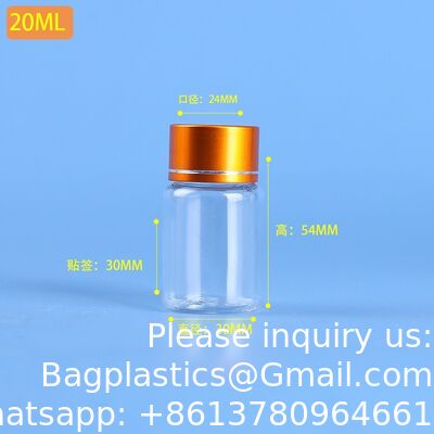 Clear Pill Bottle 30ml/80ml Plastic Medicine Containers Sample Jar With Caps Refillable Tablet Storage Holder Empty Reagent Chemical Organizers Small Travel Pill Cases For Liquid Solid