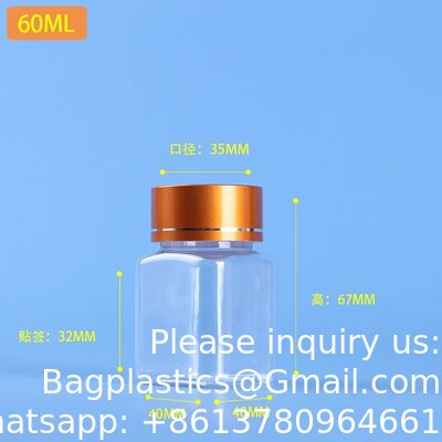 Clear Pill Bottle 30ml/80ml Plastic Medicine Containers Sample Jar With Caps Refillable Tablet Storage Holder Empty Reagent Chemical Organizers Small Travel Pill Cases For Liquid Solid