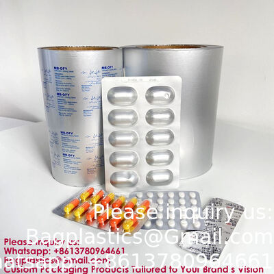 Blister Foil Alu Alu Foil PVC PVDC Composited Film Aluminum Lids Foil/Film Aluminum Foil Paper Strip Foil Suppository Laminated Foil Tropical Blister Foil Chocolate Foil Food Packaging Foil Film Roll