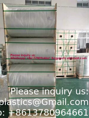 High Shrinkage Clear 40/50 Mic Center Folded Tube, High Shrinkagee Customized 30UM-60UM PETG PVC Shrink Wraps For Beverage Label Printing