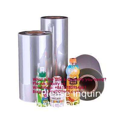 Center Folded Tube PET/PETG Soft Moisture Proof Shrink Film For Coffee Juice Wine Soda Packaging, Heat Shrink Film for Coffee Wine Juice Soda Bottle Labels