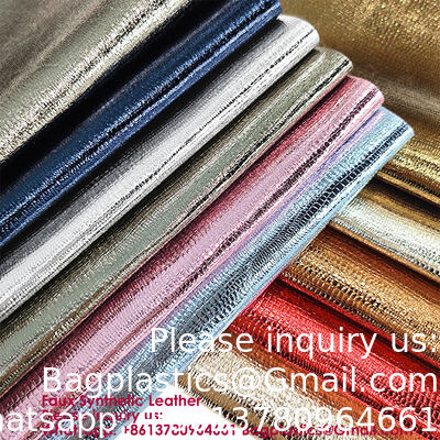 0.6mm High Quality Metallic Embossed Faux Synthetic Leather Small Square Design Lizard Artificial Leather For Sofa Furniture Bag for Handbag Belt label sticker, clothes accessories